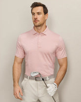 Drive Time Polo -- Pink Calcite/French Rose Stripe