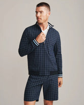 Dune Golf Jacket -- Navy Windowpane Check