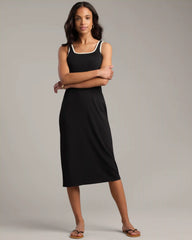 Easy Rib Dress -- Black