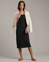 Easy Rib Dress -- Black