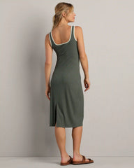 Easy Rib Dress -- Olive Shadow