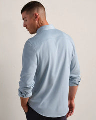 Effortless Oxford Button Down -- Mountain Blue Heather