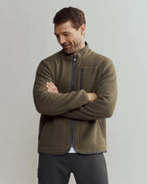 Fairbanks Fleece Jacket -- Lichen Green/Sky Captain