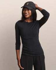 Featherweight Rib Long Sleeve -- Pure Black