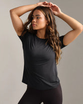 Featherweight Rib Tee -- Pure Black