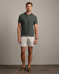 Fine Knit Sweater Polo -- Olive Shadow