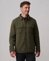 Fleece Shacket -- Lichen Green