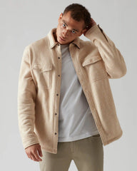 Fleece Shacket -- Oatmeal Heather