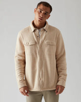 Fleece Shacket -- Oatmeal Heather