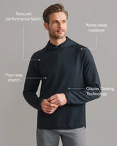 Founders Golf Hoodie -- Black/Tidal Green
