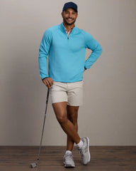 Founder's Golf 1/4 Zip -- Azure Blue