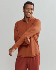 Glacier 1/4 Zip -- Brandy Red