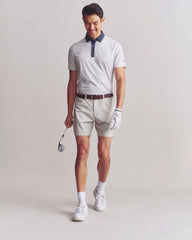 Golf Sport Polo -- Bright White/True Navy Stripe