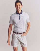 Golf Sport Polo -- Bright White/True Navy Stripe