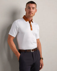Golf Sport Polo -- Dark Caramel/White Houndstooth