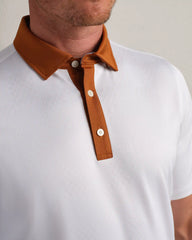 Golf Sport Polo -- Dark Caramel/White Houndstooth
