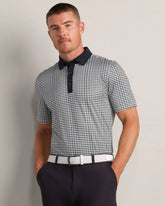 Golf Sport Polo -- Moss Green Wavy Geo