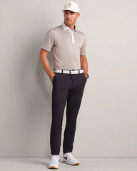 Golf Sport Polo Spread Collar -- Dark Caramel Diamond Dash