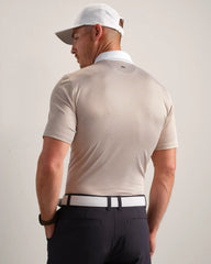 Golf Sport Polo Spread Collar -- Dark Caramel Diamond Dash