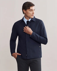 Gotham Shacket -- True Navy