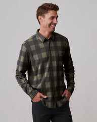 Hardy Flannel Shirt -- Lichen Green Buffalo Check