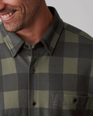Hardy Flannel Shirt -- Lichen Green Buffalo Check