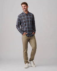 Hardy Flannel Shirt -- Navy/Winward/Topaz Windowpane