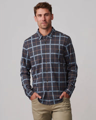 Hardy Flannel Shirt -- Navy/Winward/Topaz Windowpane