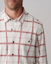 Hardy Flannel Shirt -- Stone/Coffee Windowpane