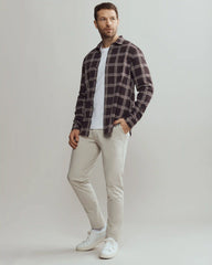 Hardy Flannel Shirt -- Dark Espresso Windowpane