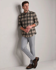 Hardy Flannel -- Foggy Taupe/Iron Buffalo Check