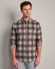 Hardy Flannel -- Foggy Taupe/Iron Buffalo Check