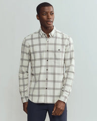 Hardy Flannel Shirt -- Sandstone Windowpane
