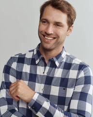 Hardy Flannel Shirt -- Sleet Gray Buffalo Check