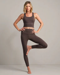 Heather Revive™ Longline Bra -- Deep Mauve Heather