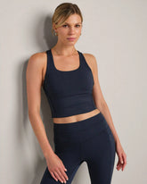 Heather Revive™ Longline Bra -- Navy Heather