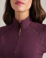 Heather Revive™ 1/4 Zip -- Bordeaux Red Heather
