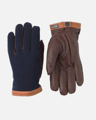 Hestra Deerskin Wool Tricot Glove -- Navy/Chocolate