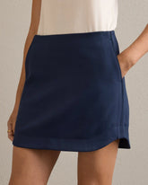 Horizon Hi-Lo Skirt -- Navy Blue