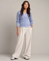 Horizon Wide Leg Trouser -- Sand