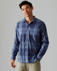 Lightweight Button Down -- Blue Plaid