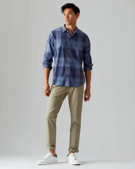 Lightweight Button Down -- Blue Plaid