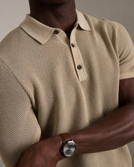 Mercer Knit Polo -- Bone