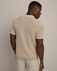 Mercer Knit Polo -- Bone