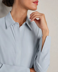 Mirage Button Up -- Blue Pearl
