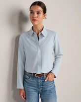 Mirage Button Up -- Blue Pearl