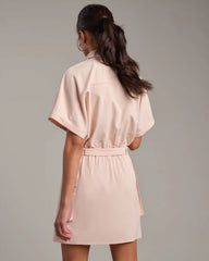 Mirage Shirt Dress -- Rose Petal