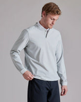 Momentum Golf Snap Crew Neck -- Blue Stone