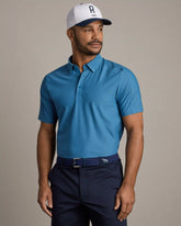 Momentum Tech Polo -- Ash Blue Honeycomb