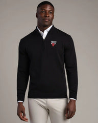 NBA Commuter® 1/4 Zip Sweater -- Black -- Chicago Bulls
